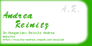 andrea reinitz business card